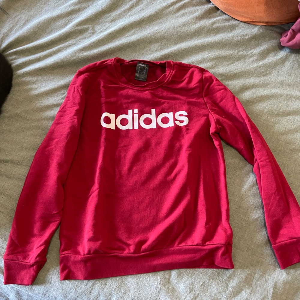 Red Adidas Sweatshirt gently used
